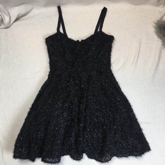 French Connection Bow Back Sparkly Party Prom Dress - Picture 4 of 8